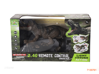 2.4G R/C DINOSAUR W/LIGHT/SOUND/SPRAY/3.7V BATTERIES PACK IN DINOSAUR W/O 2*AA BATTERIES IN CONTROLLER