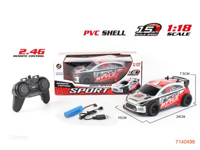 2.4G 1:18 4CHANNELS R/C CAR W/3.7V BATTERY PACK IN CAR/USB CABLE W/O 2*AA BATTERIES IN CONTROLLER