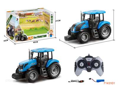 2.4G 4CHANNELS R/C FARM TRUCK W/SOUND/3.7V BATTERY PACK IN CAR/USB CABLE W/O 2*AA BATTERIES IN CONTROLLER