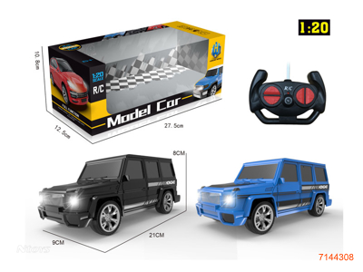 27MHZ 1:20 4CHANNELS R/C CAR W/LIGHT W/O 3*AA BATTERIES IN CAR,2*AA BATTERIES IN CONTROLLER.2COLOURS