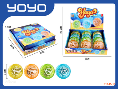 YOYO W/LIGHT/2*AG3 BATTERIES PER PCS 12PCS/DISPLAY BOX 4COLOURS