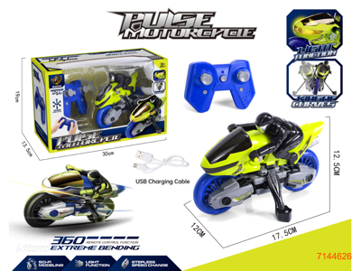 2.4G R/C MOTORCYCLE W/LIGHT/3.7V BATTERY PACK IN CAR/USB CABLE.W/O 2*AAA BATTERIES IN CONTROLLER