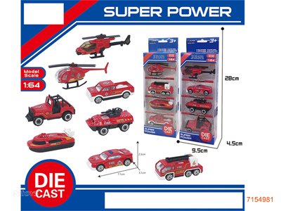 DIE-CAST PLAY SET 4PCS 2ASTD