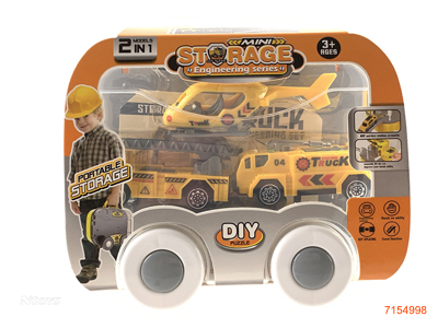 CONSTRUCTION SET W/FREE WHEEL CAR+PLANE