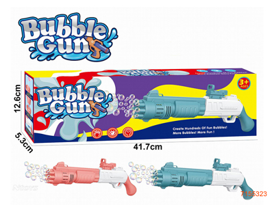 B/O BUBBLE GUN  W/O 4*AA BATTERIES 2COLOURS