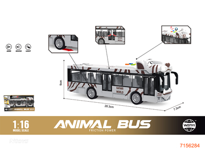 1:16 F/P BUS W/LIGHT/SOUND/3*AG13 BATTERIES