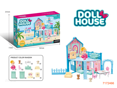 FOLD PRINCESS HOUSE SET W/3