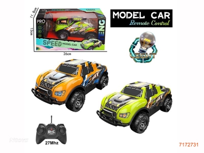 27MHZ 1:20 4CHANNELS R/C CAR W/LIGHT W/O 3*AA BATTERIES IN CAR, 2*AA BATTERIES IN CONTROLLER