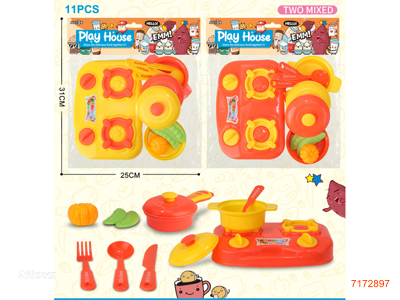 KITCHEN SET 11PCS 2COLOURS