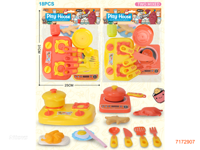 KITCHEN SET 18PCS 2COLOURS