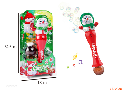 B/O BUBBLE WAND W/1PCS 85ML BUBBLE WATER/LIGHT/MUSIC W/O 3*AA BATTERIES