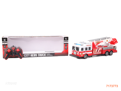 2.4G 4CHANNEL R/C FIRE FIGHTING TRUCK W/LIGHT/MUSIC W/O 3*AA BATTERIES IN CAR/2*AA BATTERIES IN CONTROLLER