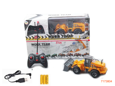 4CHANNEL R/C ENGINEERING TRUCK W/LIGHT/ 3*1.2V BATTERIES/USB CABLE IN CAR W/O 2*AA BATTERIES IN CONTROLLER