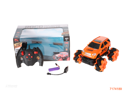 2.4G 1:18 8CHANNELS R/C CAR W/3.7V BATTERY PACK IN CAR/USB CABLE W/O 2*AA BATTERIES IN CONTROLLER 2COLOURS