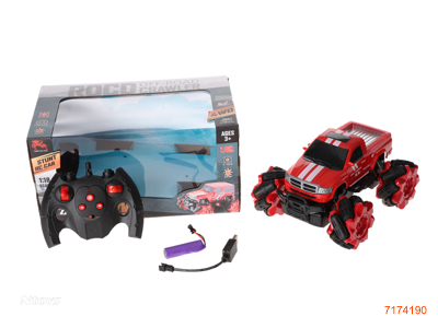 2.4G 1:18 8CHANNELS R/C CAR W/3.7V BATTERY PACK IN CAR/USB CABLE W/O 2*AA BATTERIES IN CONTROLLER 2COLOURS