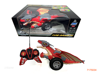 27MHZ R/C DINOSAUR CAR W/O 4AAA BATTERIES IN CAR/2AA BATTERIES IN CONTROLLER 2ASTD