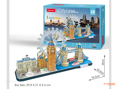 3D PUZZLE-CITY LINE LONDON 107PCS