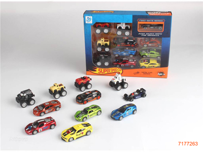 1:64 FREE WHEEL DIE-CAST CAR 11PCS