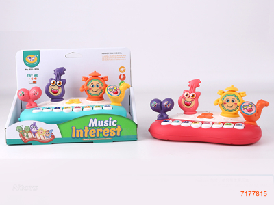 CARTOON ORGAN W/LIGHT/MUSIC/2*AA BATTERIES 2COLOURS